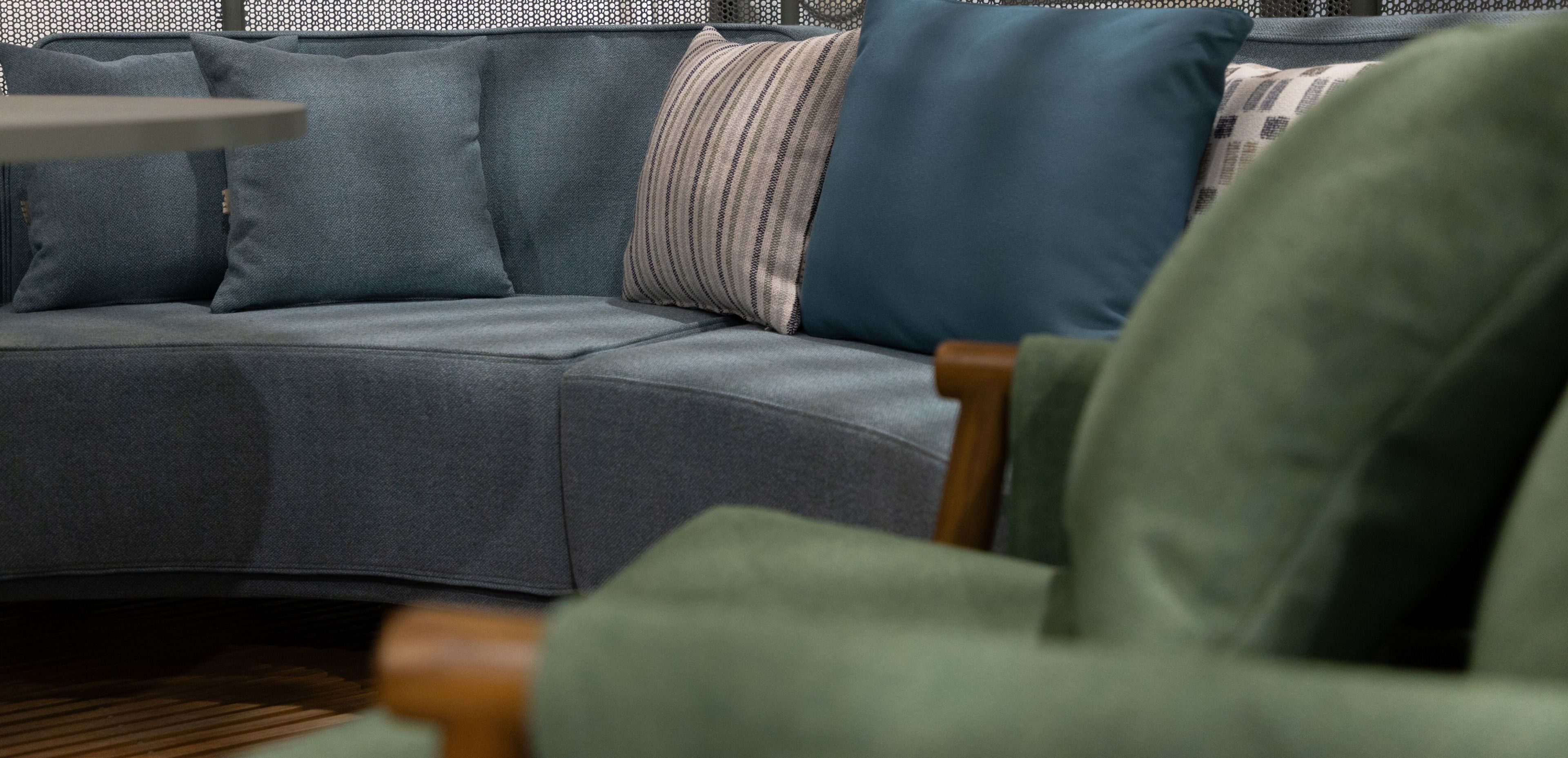 Тканевый изогнутый модульный садовый диван YAAZ Rasel ARCH-00061969 - Вид №5