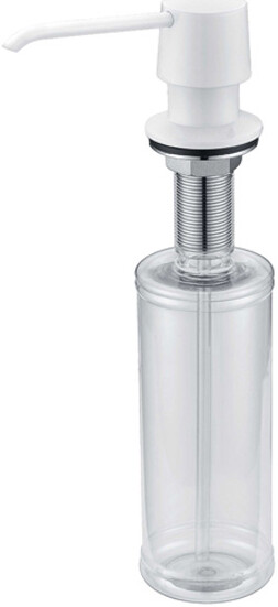 Встраиваемый дозатор ZorG Inox ZR-20 WHITE для жидкого мыла, белый