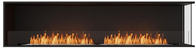 EcoSmart Fire Стальная каминная топка на биоэтаноле с панорамным остеклением Flex right corner fireplaces sun-id-1354003 - Вид №1