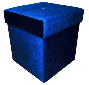 90822345 Пуф Xf-24 38x38x38 см цвет темно-синий STLM-0398099 OCTOBER HOME