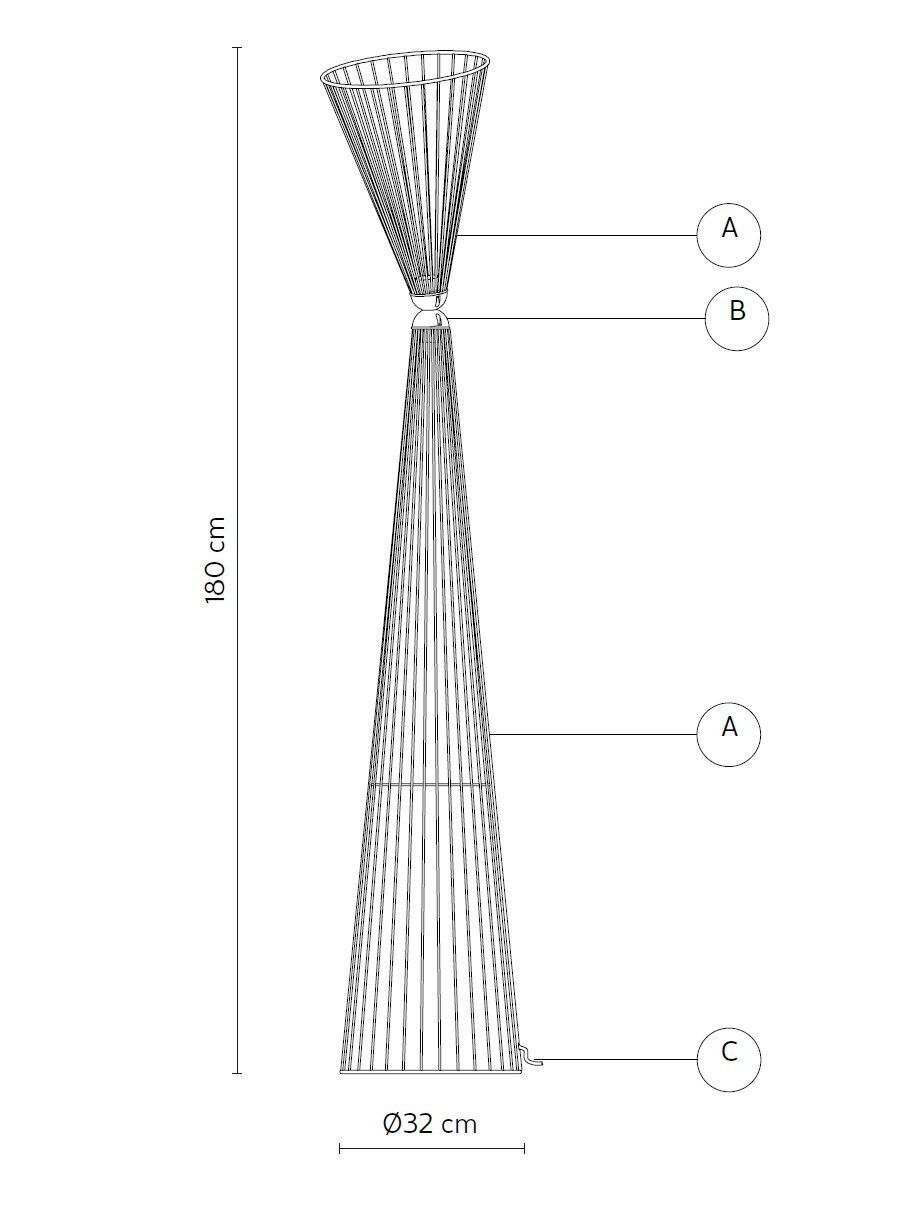 Алюминиевый светодиодный торшер Karman Ikonika ARCH-00115981 - Вид №7
