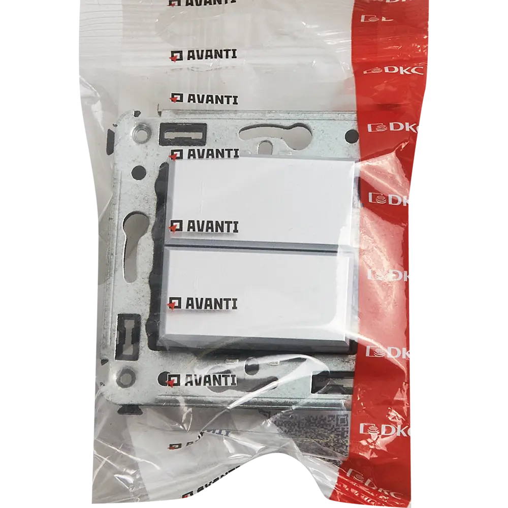 Выключатель встраиваемый DKC Avanti 2 клавиши цвет закаленная сталь STLM-2046161 - Вид №4