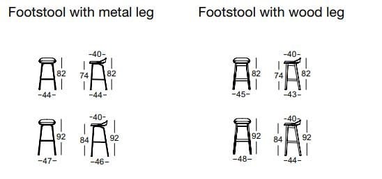 Деревянный табурет с подставкой для ног Rolf Benz Rolf Benz 650 ARCH-00018856 - Вид №1