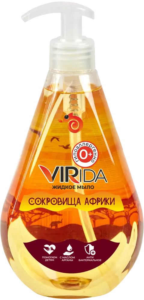 90408192 Жидкое мыло антибактериальное VIRIDA Сокровища Африки 4603806796069 500 мл STLM-1073477