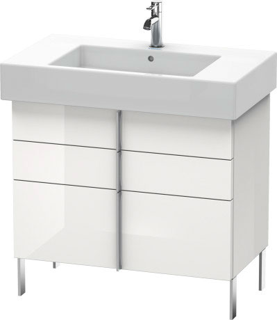 VE641304747 Vero Тумбочка напольная Каменно-синий глянцевый лак Duravit - Вид №1