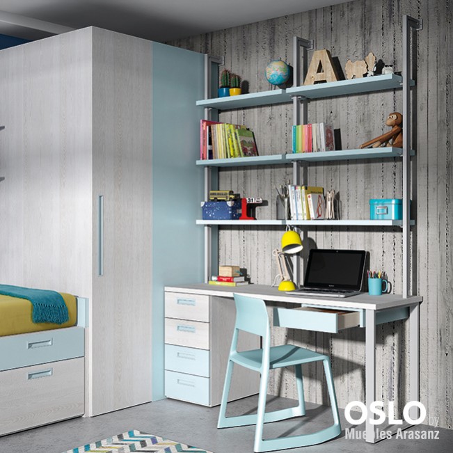 102909 Детская комната с компактной кроватью Ambiente 09 Arasanz Oslo Santreyd - Вид №2