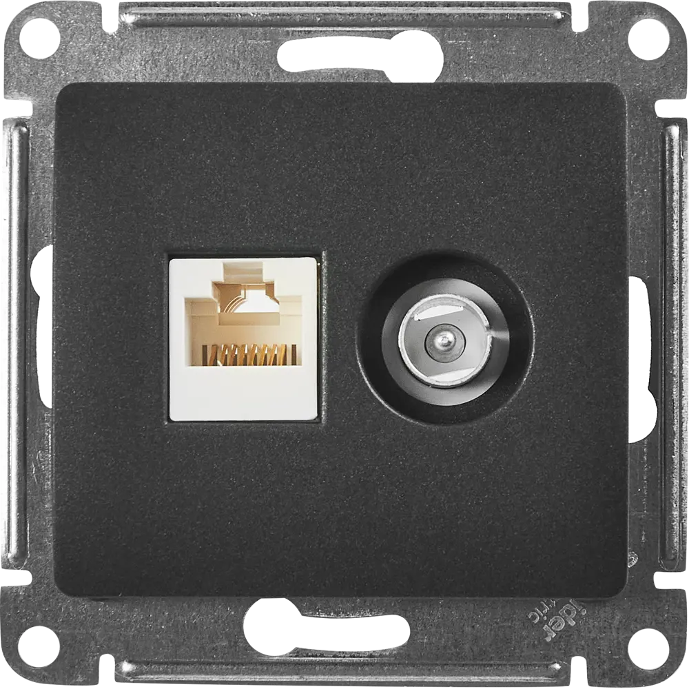 Schneider Electric Glossa - двойная компьютерная розетка RJ45 с TV-выходом 86710165