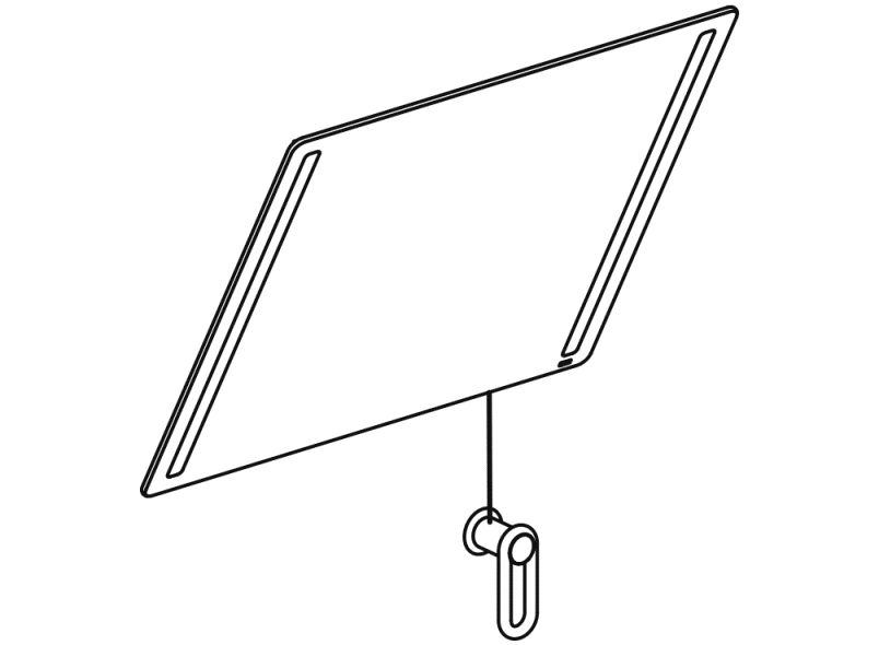 801.01B400 Зеркало со светодиодной подсветкой базовое HEWI Edition matt | Polyamid  - Вид №4