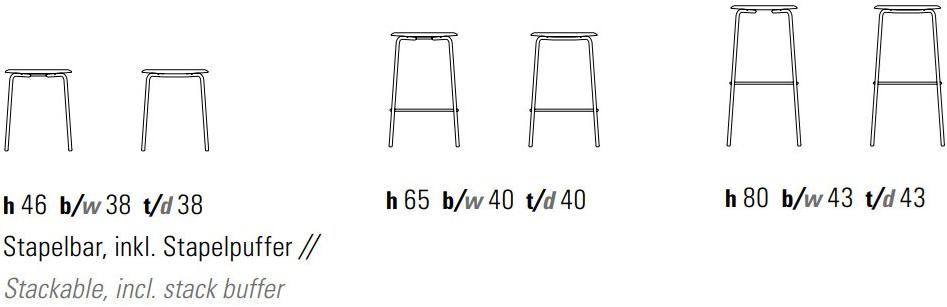 ZEITRAUM Табурет из стали и дерева Okito sun-id-1472230 - Вид №8