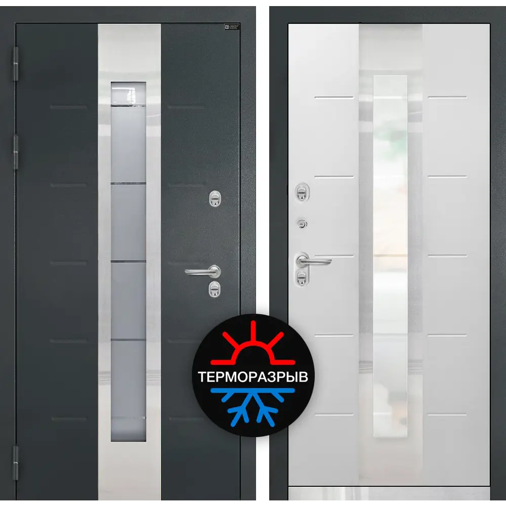 90538553 Входная дверь Labirintdoors Уличная Тундра левый 205х88см белый софт/шагрень STLM-0900285