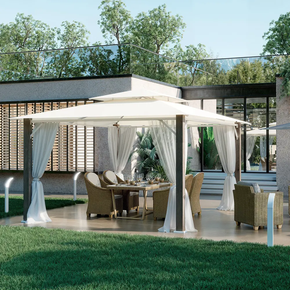 Стол садовый NATERIAL Medena с ротанговым плетением и стеклянной столешницей 82509552 STLM-0028915 - Вид №22