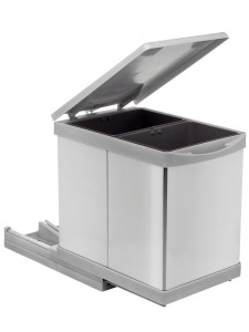 Контейнер для мусора на дверцу Beta 350/15 Metallic Grey NAVAKO