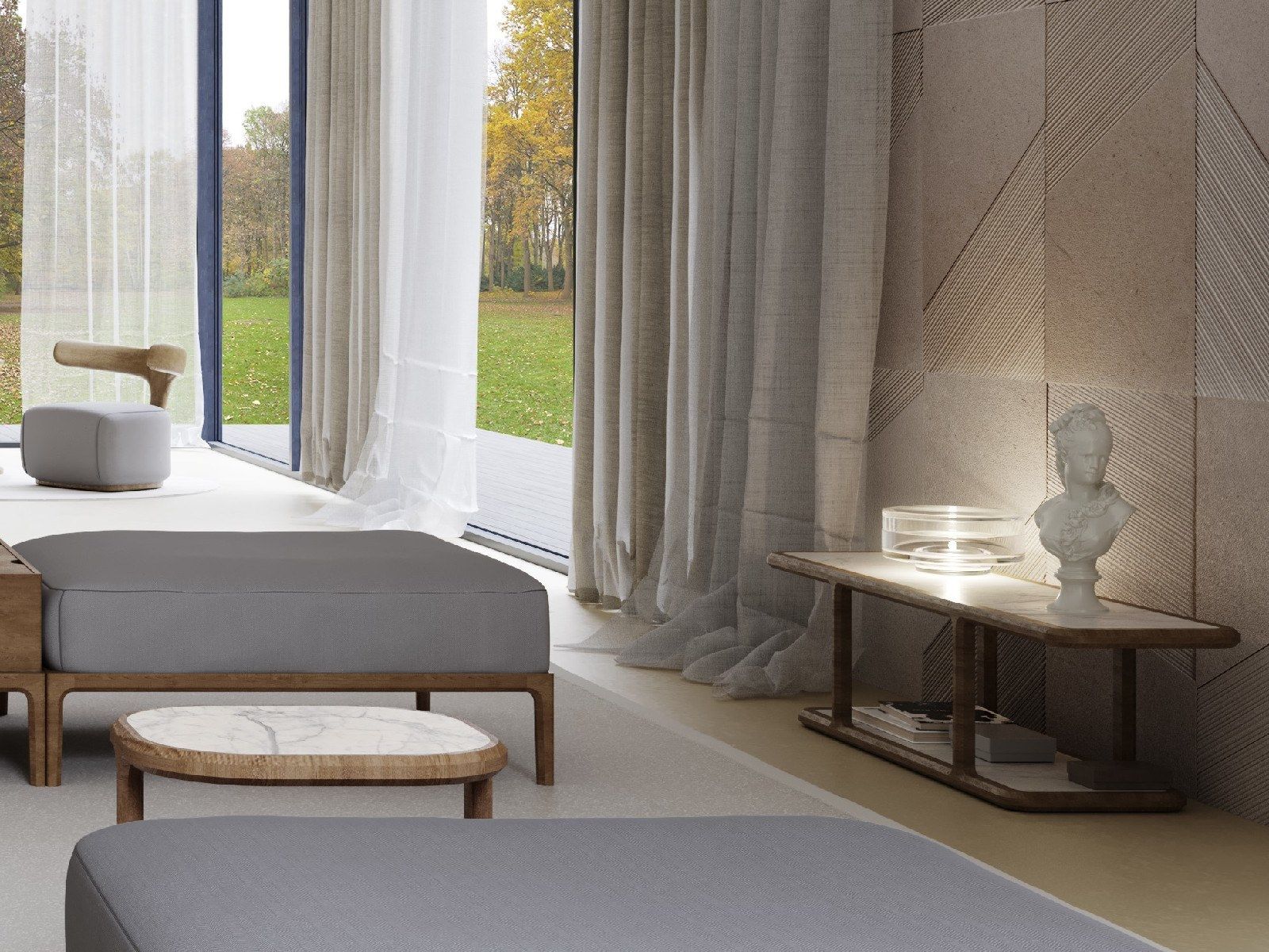 Деревянный низкий прямоугольный журнальный столик Morelato ARCH-00145406 - Вид №2