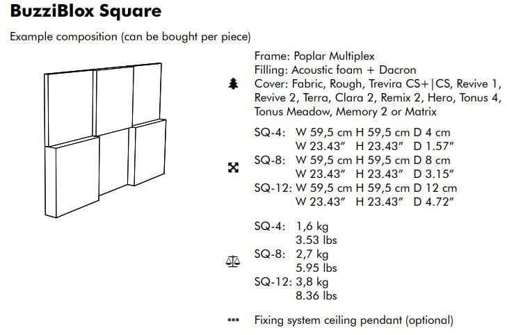 BuzziSpace Акустическая стеновая панель из ткани Buzziblox sun-id-1468904 - Вид №15