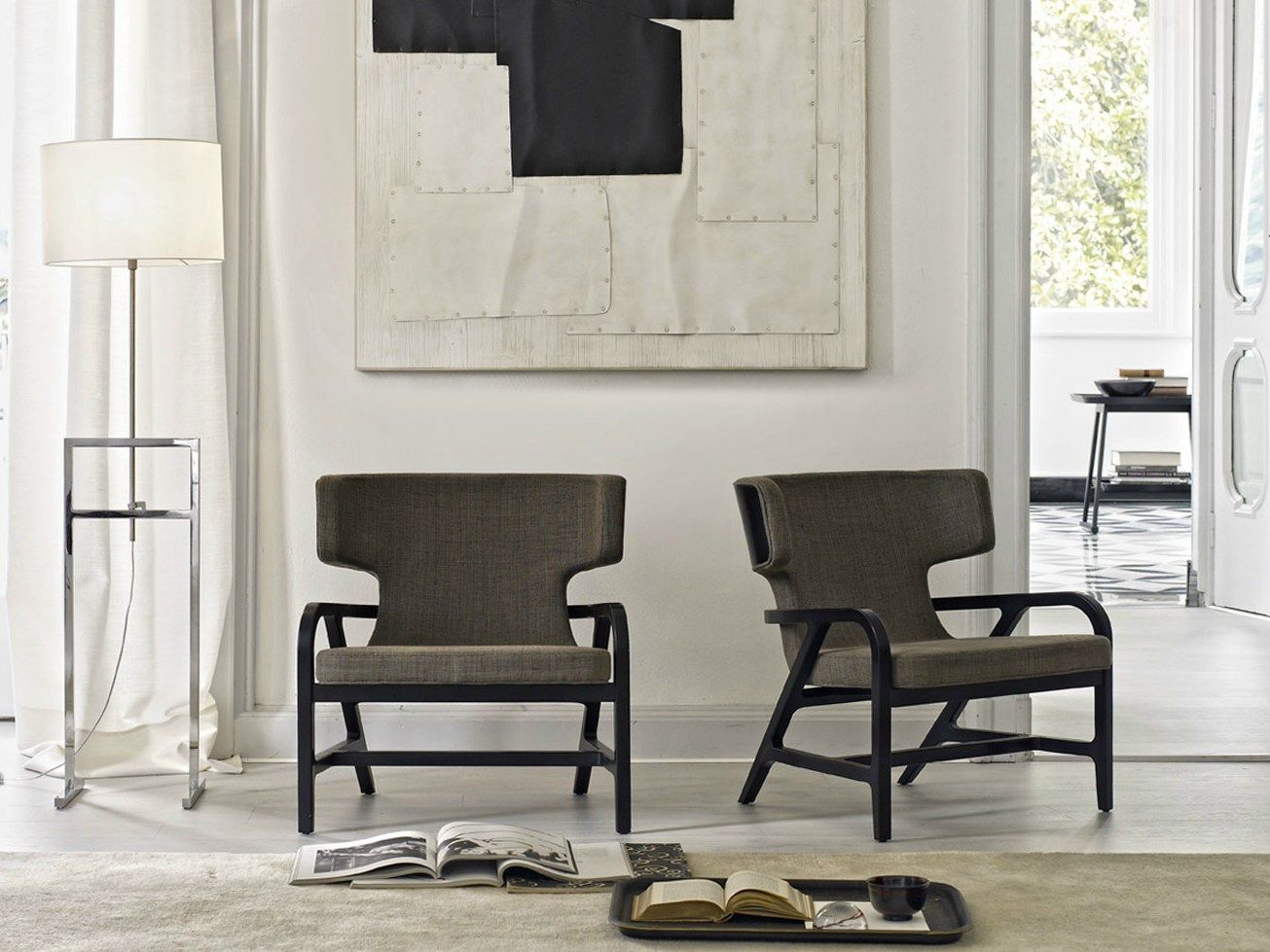 Тканевое кресло с подлокотниками Maxalto Fulgens ARCH-00125512 - Вид №1