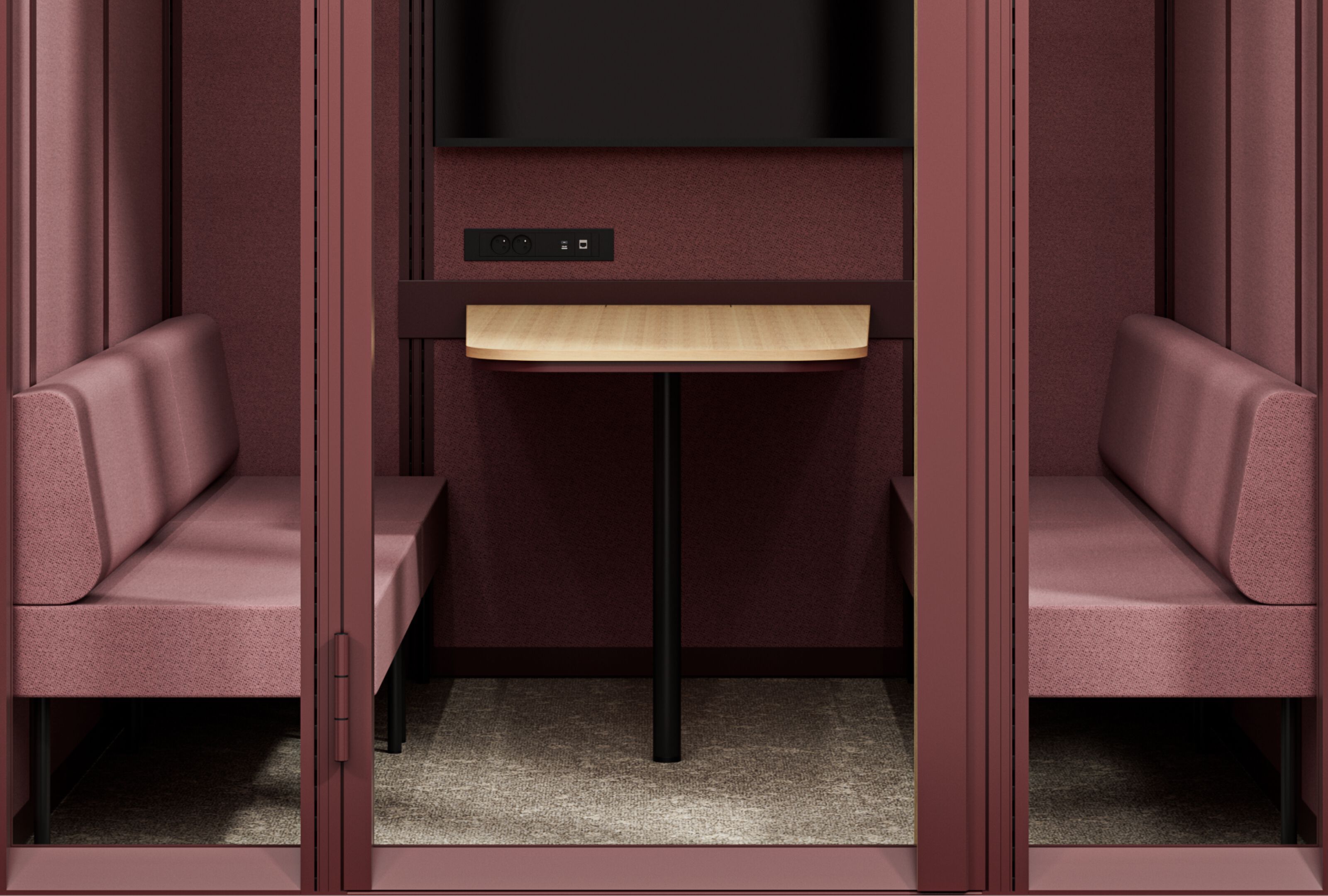 Многосторонняя акустическая офисная кабина со столом Mute Modular ARCH-00047122 - Вид №1