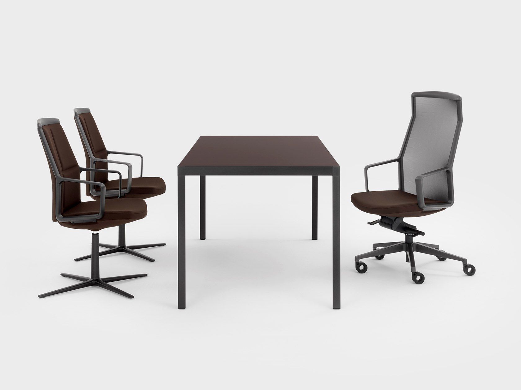 4-спицевое кожаное кресло с подлокотниками Viganò Adele ARCH-00104240 - Вид №5