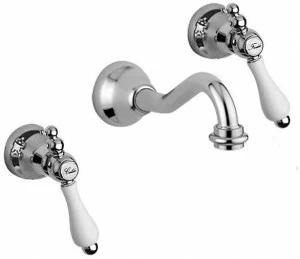Rubinetteria Giulini Смеситель для умывальника настенный на 3 отверстия Praga - praga crystal F7523