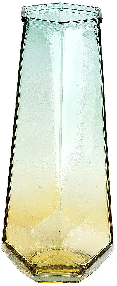 91456783 Ваза Arthouse Crystal стеклянная цвет зеленый желтый 25 см STLM-0814702