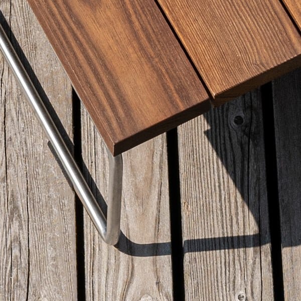 Квадратный низкий садовый журнальный столик из ясеня April Furniture ISY ARCH-00139100 - Вид №4