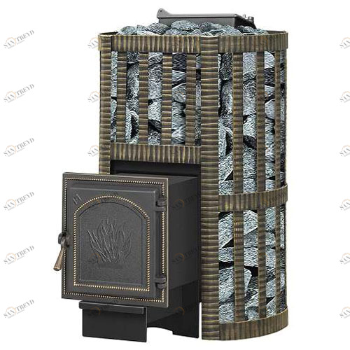 Печь для бани Везувий Ураган Ковка 16 (271) с закрытой каменкой 5047