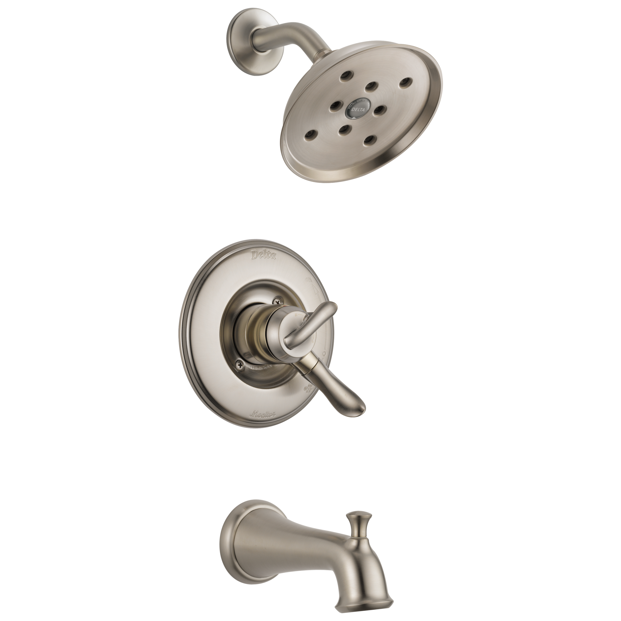 T17494-SS Monitor® 17 Series H2Okinetic® для ванны и душа Delta Faucet Linden Нержавеющая сталь 