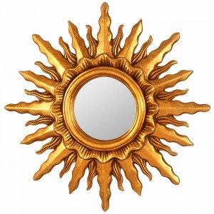Зеркало-солнце влагостойкое античное золото Mirax Gold ART-ZERKALO ДИЗАЙНЕРСКИЕ, СОЛНЦЕ 00-3948369 Зеркальный;золото