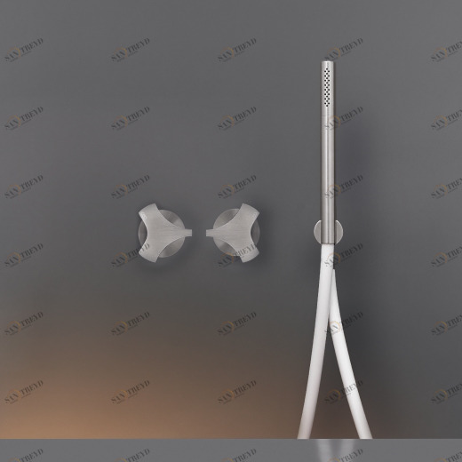 Настенные 2 прогрессивных смесители, установленные для ванной / душа с цилиндрический ручной душ диаметр 18 мм  ZIQ49 CEADESIGN 