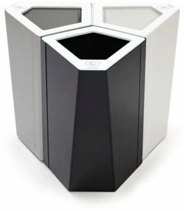 TreCe Контейнер для мусора из стали с крышкой для раздельного сбора мусора