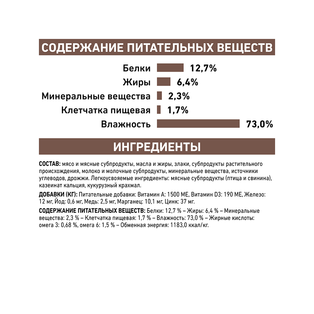 Т0031962 Корм для собак и кошек Vet Diet Recovery в период анорексии, выздоровления конс. 195г ROYAL CANIN  - Вид №4