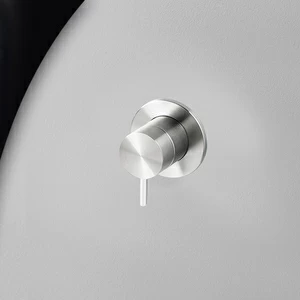 Смеситель для душа сталь глянцевая с белой ручкой Toki Radomonte TKI8LCIL21