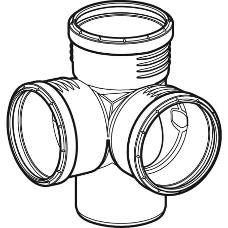 GEBERIT 390.559.14.1 Крестовина двухплоскостная Geberit Silent-PP 87,5°  - Вид №1