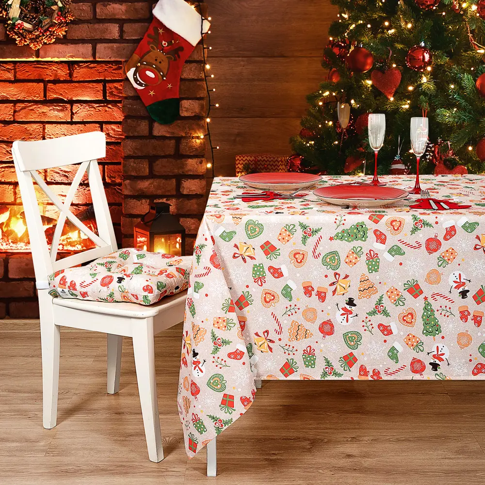 Скатерть Altali Канди прямоугольная 140x170 см цвет бежевый STLM-2110334 - Вид №3