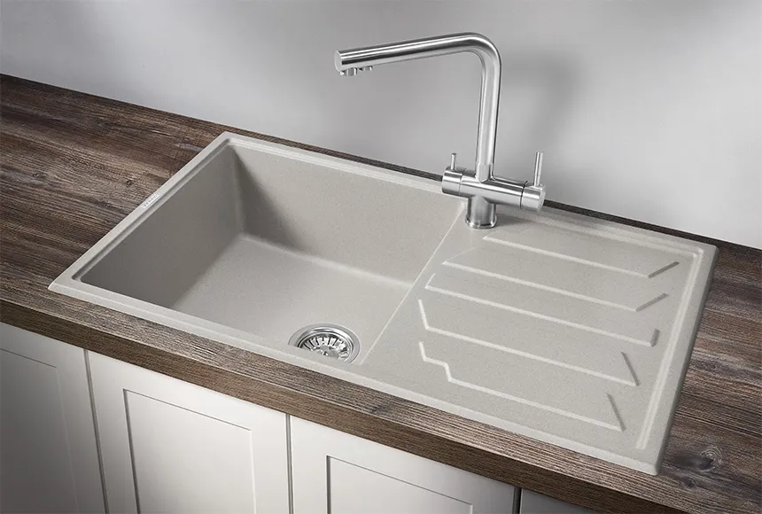 8601, БАЗАЛЬТ, кухонная мойка, кварц GRANULA 8601-ST256