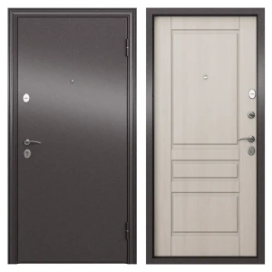 Дверь входная металлическая Страйд Летиция 860 мм правая цвет кремовый