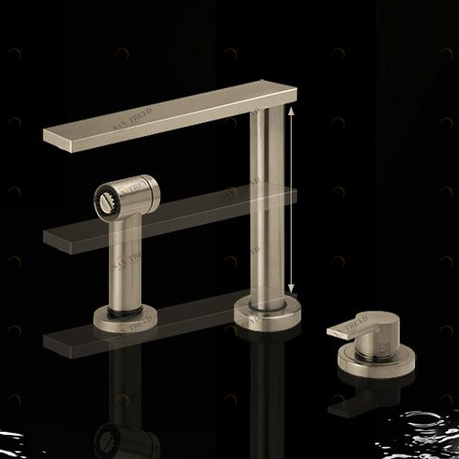 Смеситель на три отверстия 7KYO3T08 Geda Nextage Kyo с подвижным поворотным изливом и душем