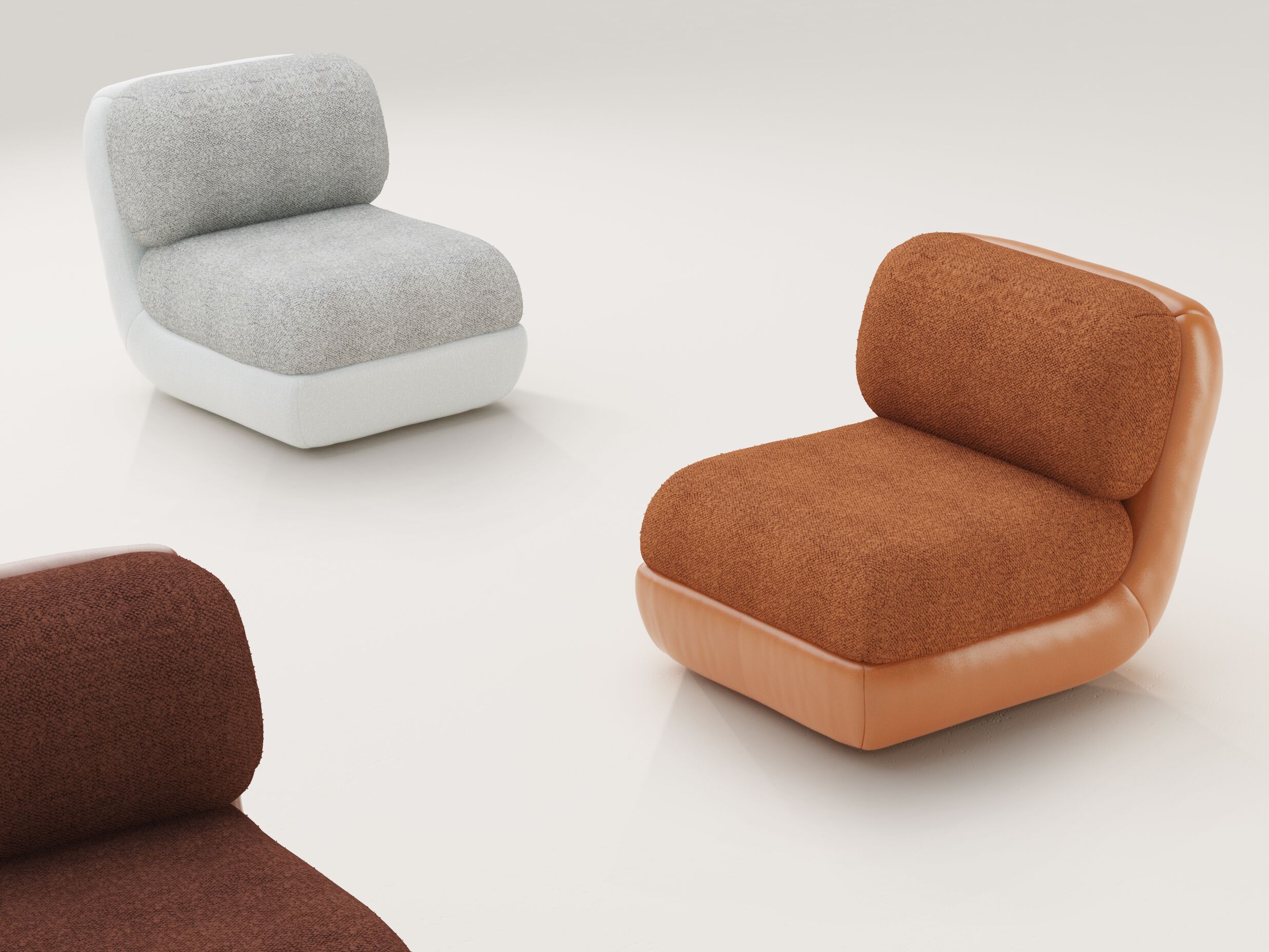 Тканевое кресло без подлокотников Mambo Unlimited Ideas Mood ARCH-00136859 - Вид №8