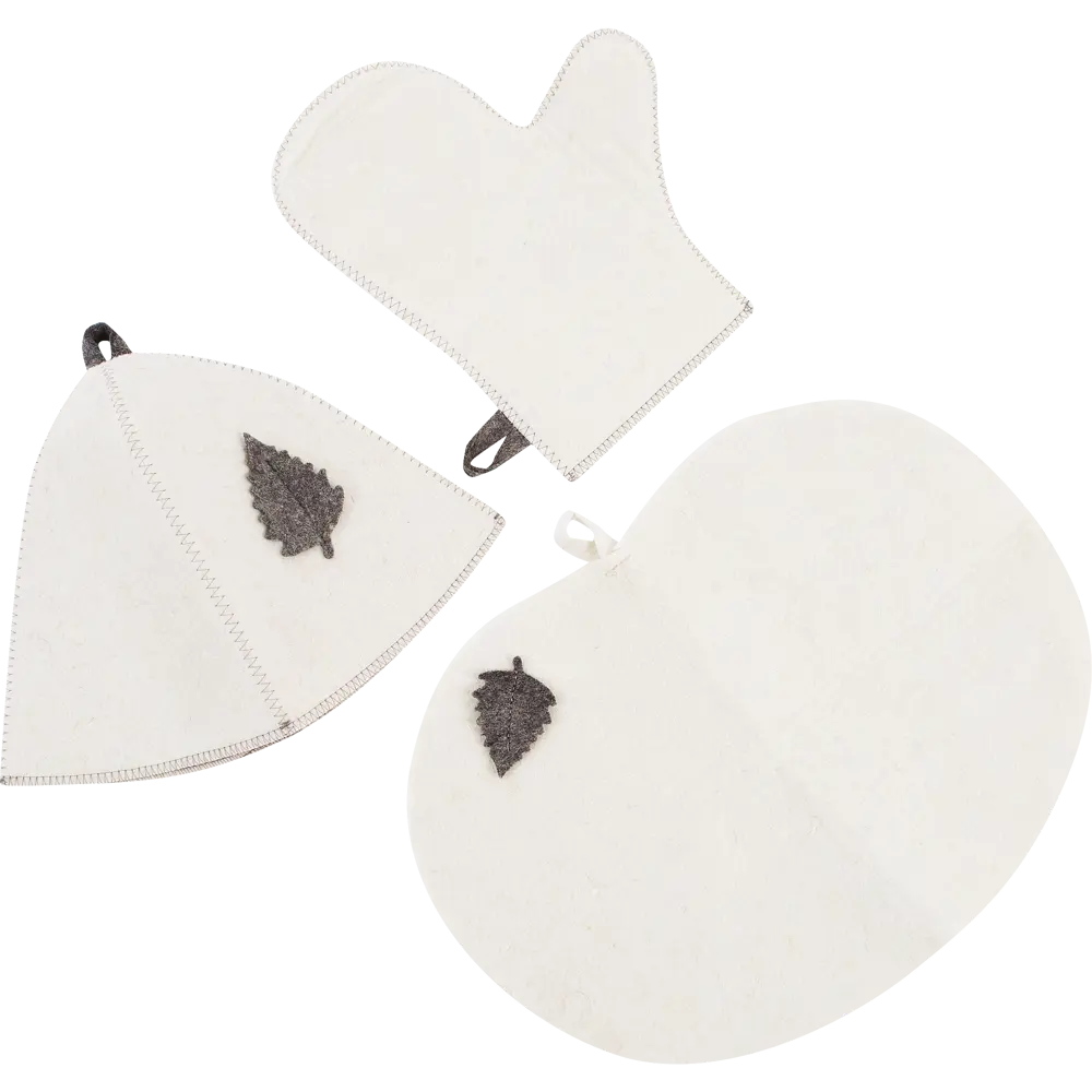 Набор для бани: шапка, рукавица, коврик ГЛАВБАНЯ STLM-2067077