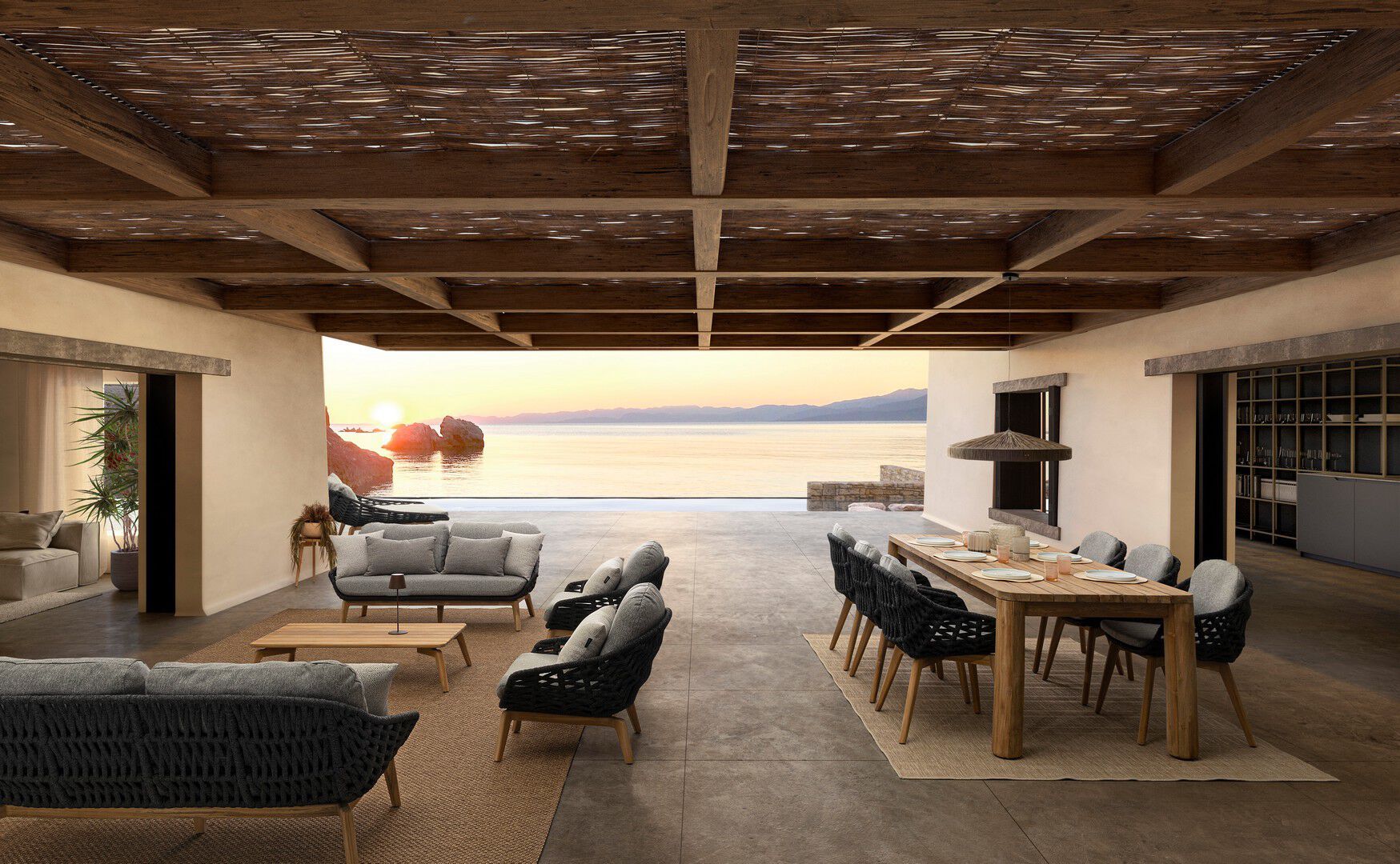 Прямоугольный садовый стол из тикового дерева BIZZOTTO Tamires ARCH-00060373 - Вид №3