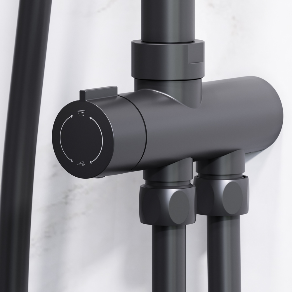 F0790022 душ.системанабор:верхн.душ d220 мм ручн.душ 1ф-ция d 110 мм душ.штанга 1030-1460 мм AM.PM Gem - Вид №2