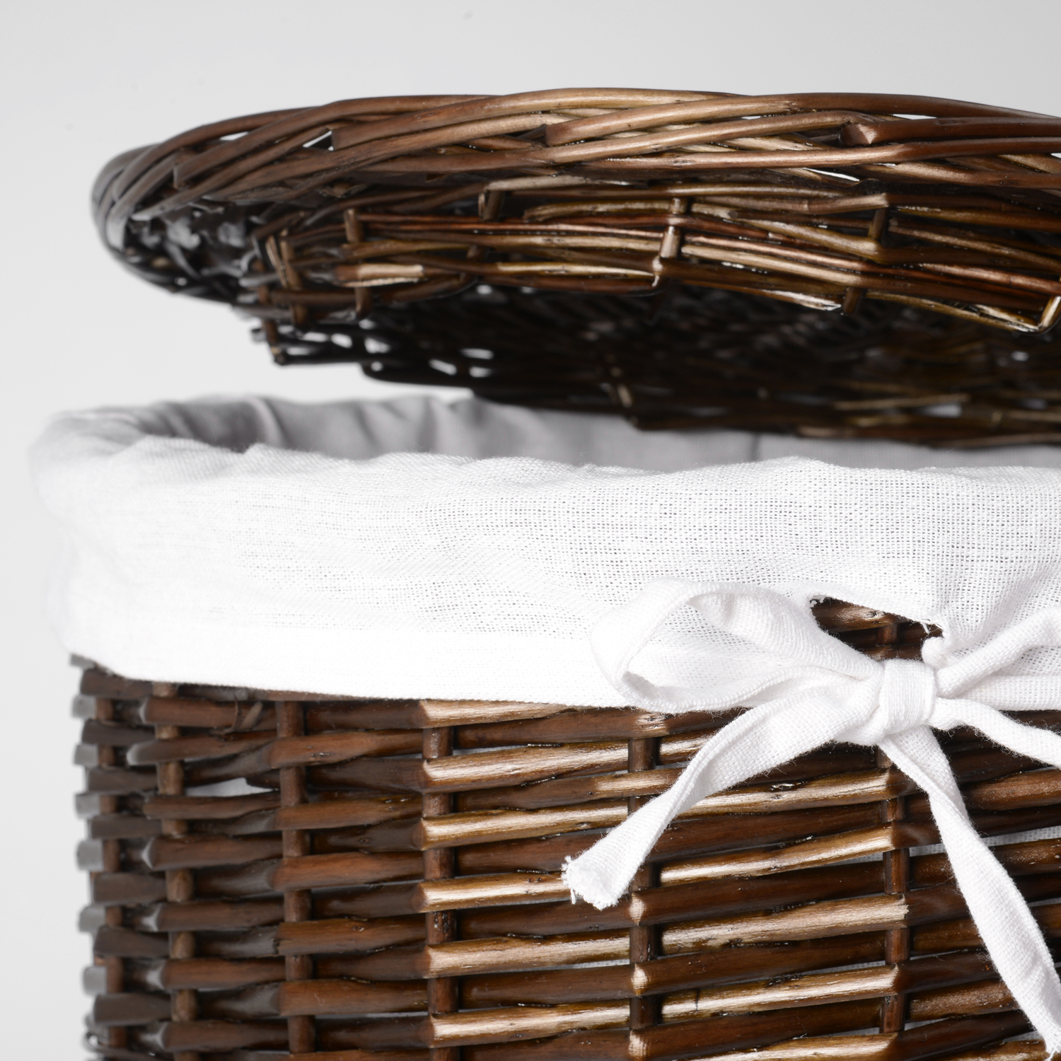 WB-740-L Еlbe Плетеная корзина для белья с крышкой WasserKRAFT  - Вид №2