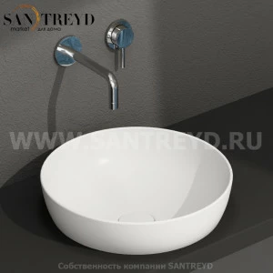 B6T38BO Встроенная раковина под столешницу круглая Ceramica Globo T-EDGE