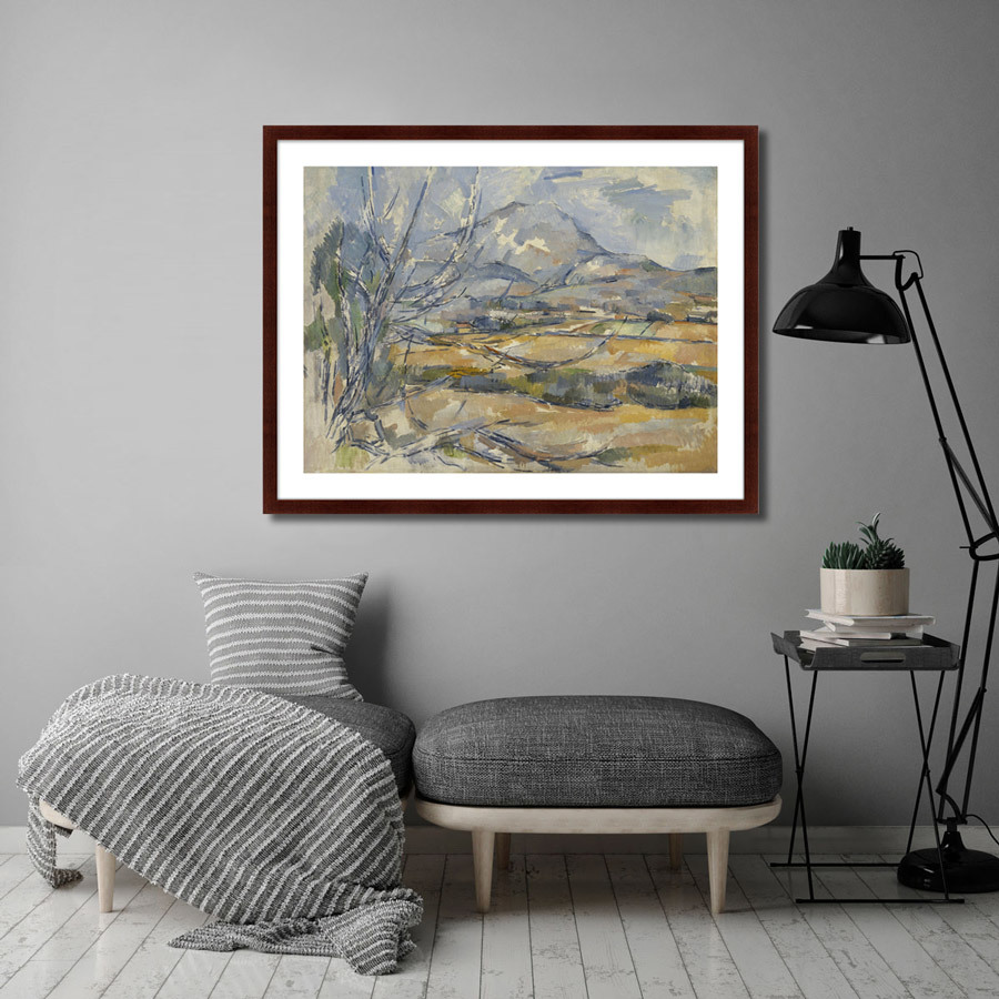 Картина в раме 78,5х100 см Montagne Sainte-Victoire, 1890г. КАРТИНЫ В КВАРТИРУ  264164 Зеленый;серый;разноцветный  - Вид №2
