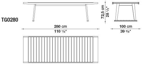 B&B Italia Outdoor Прямоугольный садовый стол из тика Gio sun-id-1344917 - Вид №3
