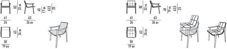 Minotti Кожаное кресло со встроенной тканевой подушкой Fynn sun-id-1411687 - Вид №5