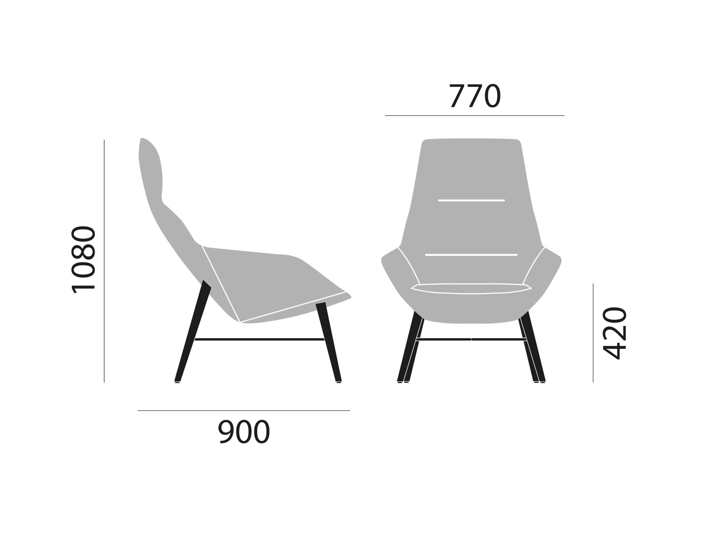 Тканевое кресло с подлокотниками Brunner ray soft ARCH-00061832 - Вид №3
