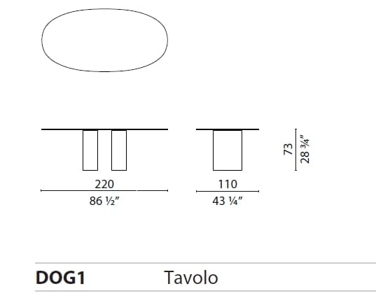 Стеклянный овальный стол CAPPELLINI DOLMEN GLASS ARCH-00081239 - Вид №3