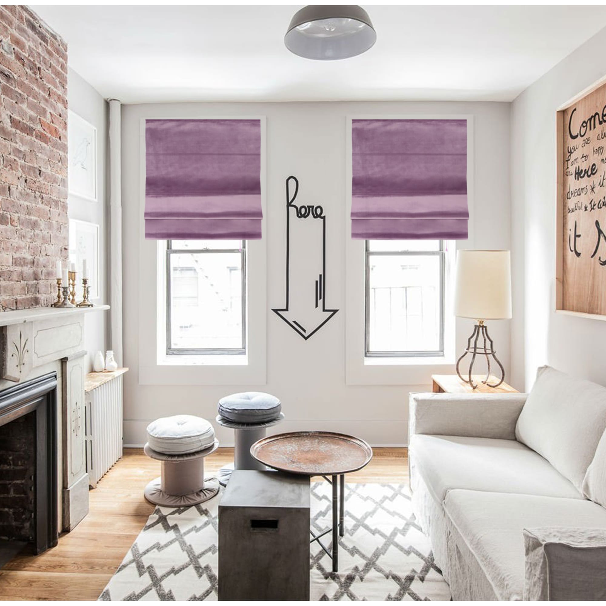 82411439 Штора римская Милфид 60x160 см цвет лиловый Santreyd  - Вид №6