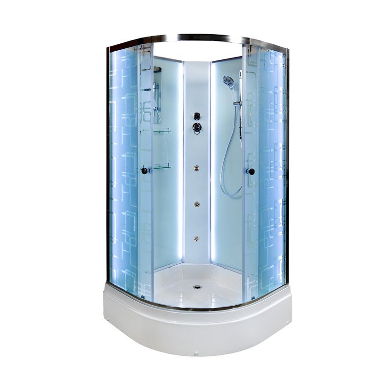 L 980 N без крыши Душевая кабина DETO Серия L ЕМ2790 N LED с гм.