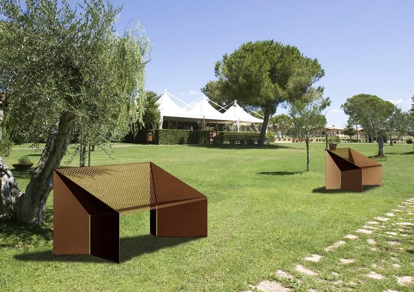 GARDA DESIGN Скамейка из перфорированного листового металла sun-id-1430629 - Вид №3